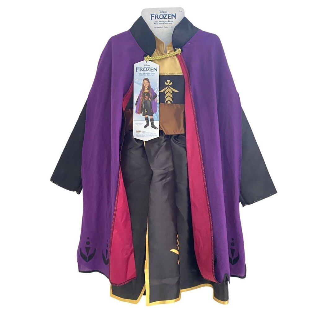 Jakks Disney Frozen 2 Anna Travel Adventure Dress Size 4-6X Costume Halloween